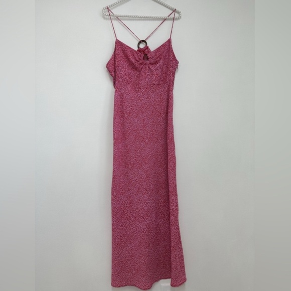 Zara Dresses & Skirts - Zara Animal Print Midi Dress in Pink